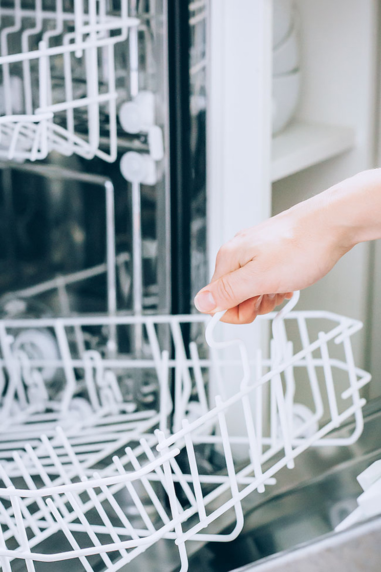 Remove dishwasher rack to clean