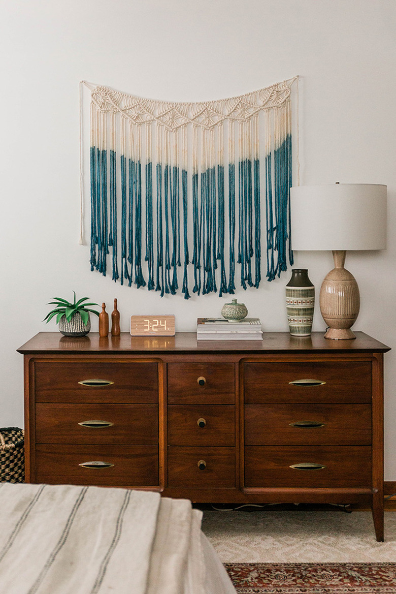 Hang from nails on the wall to finish.