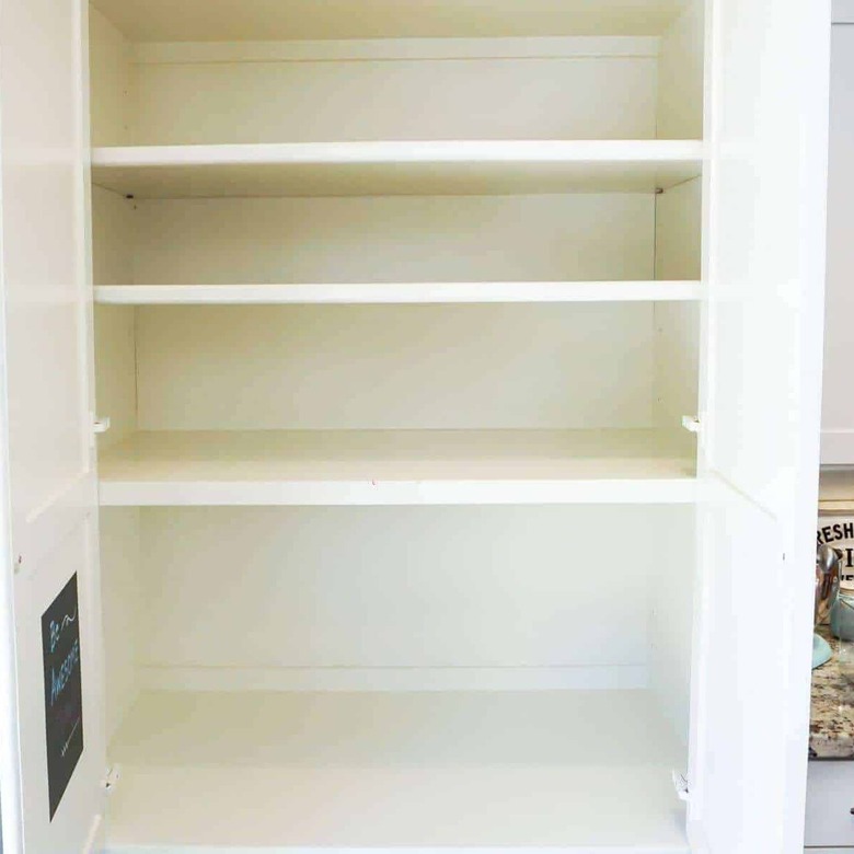 Clean slate empty pantry