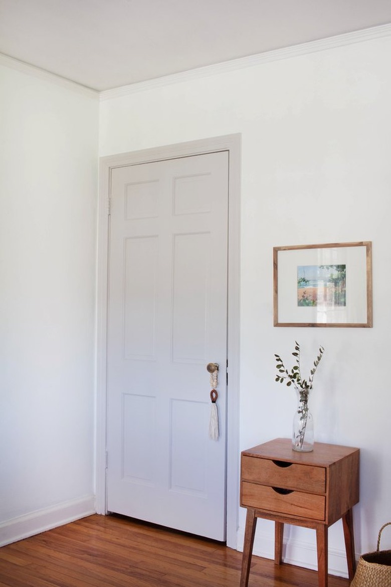 Door painted putty color