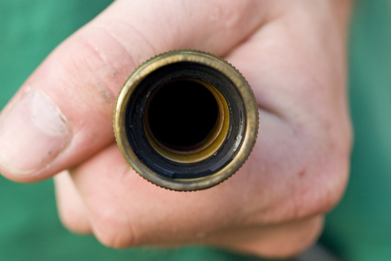 Rubber washer inside hose fitting.