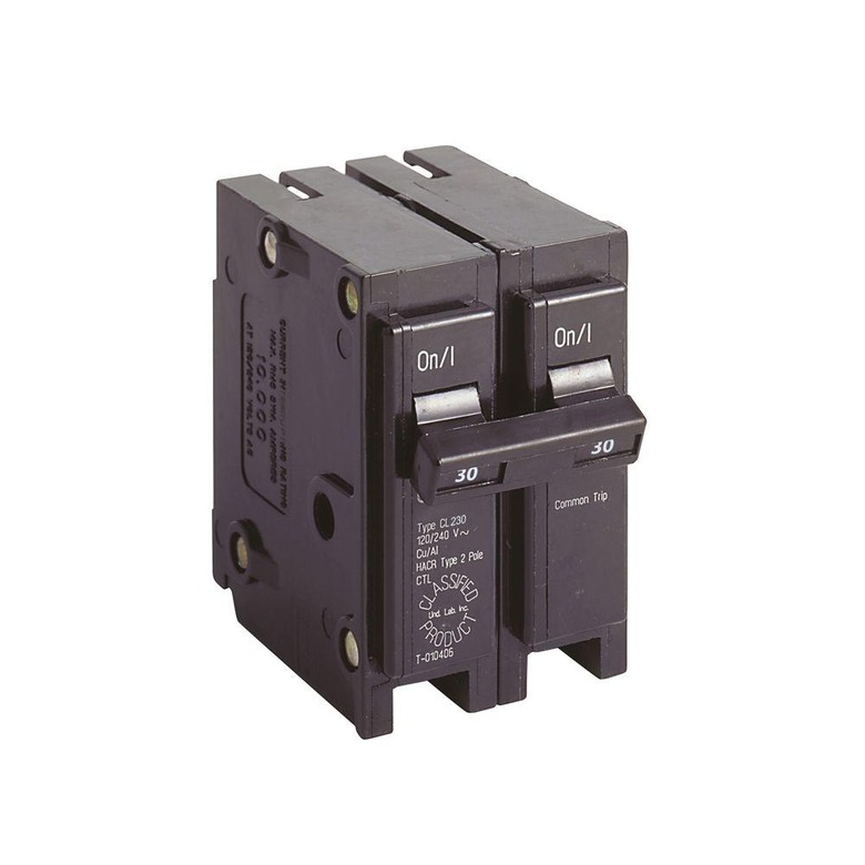 Double-pole circuit breaker.