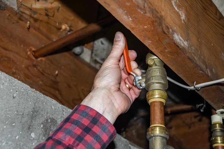 opening main shutoff valve on sprinkler irrigation system