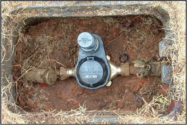 water meter in ground box