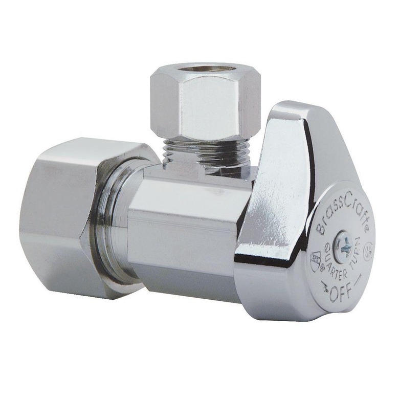 Quarter-turn toilet shutoff valve
