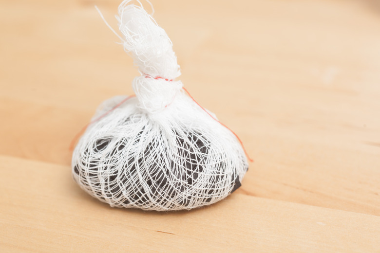 Charcoal in homemade satchel