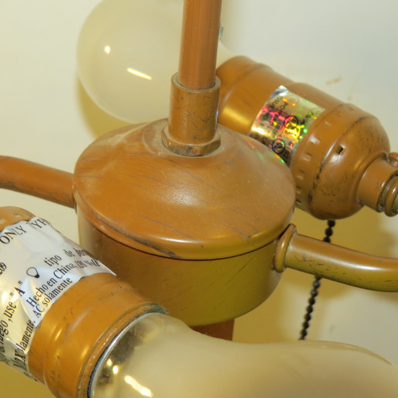 Wire housing on lamp.