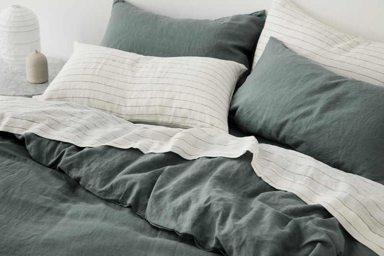 detail of bed linens by Cultiver