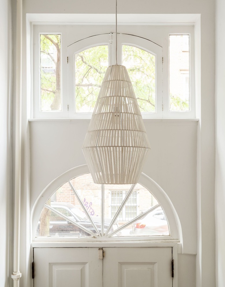 The Novogratz entry chandelier detail