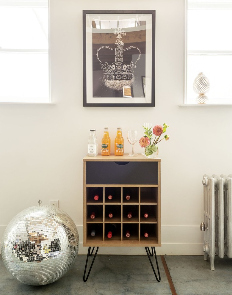 The Novogratz wine bar cabinet