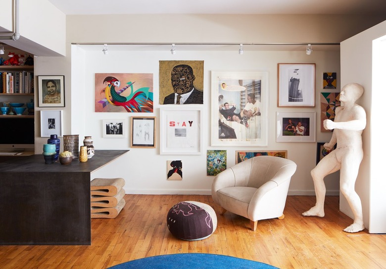 Leyden Lewis gallery wall with framed artwork
