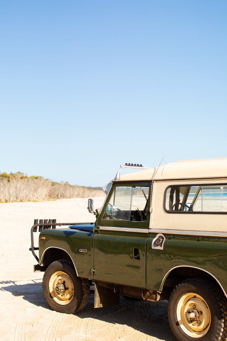 Kara Rosenlund car parked on beach
