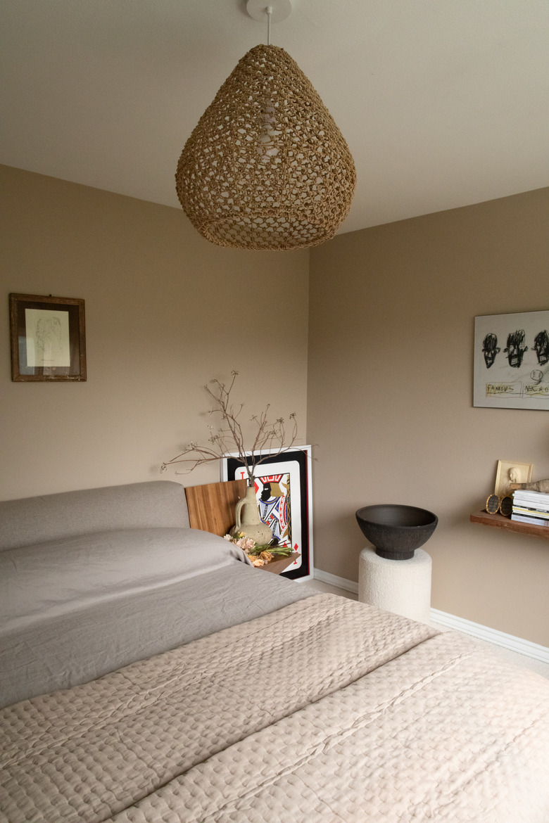 Duett Interiors founder Tiffany Thompson neutral bedroom with earthy decor