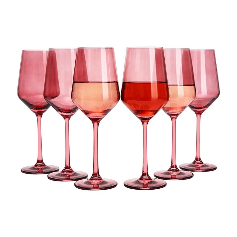 The Wine Savant Colored Wine Glass Set