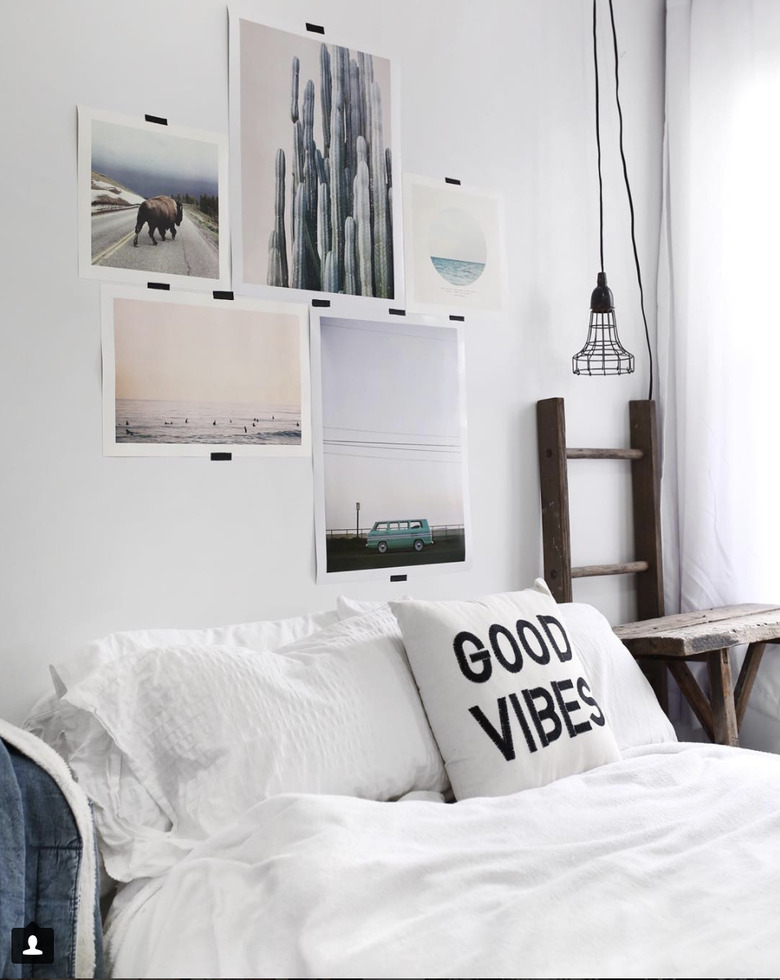 pictures above bed