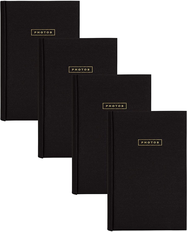 DesignOvation Black Fabric Deluxe Photo Albums