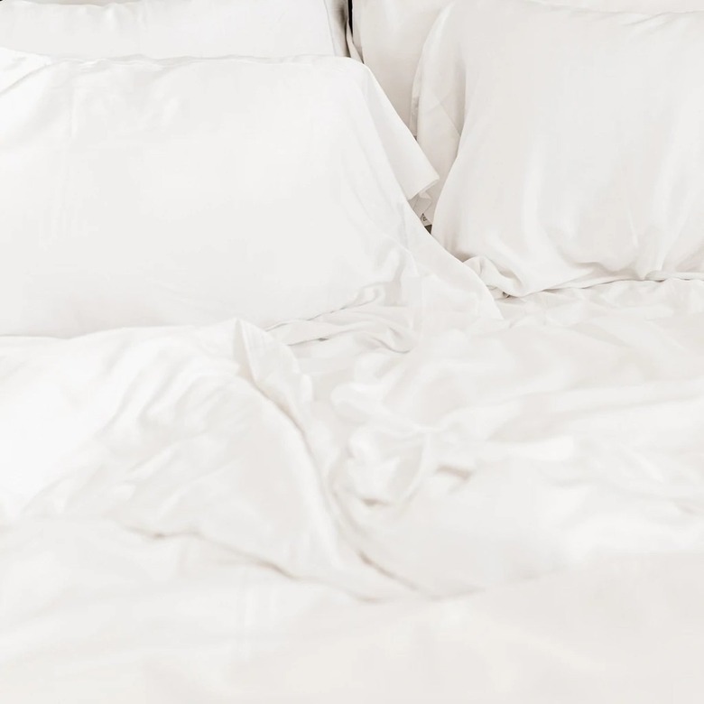white bedding