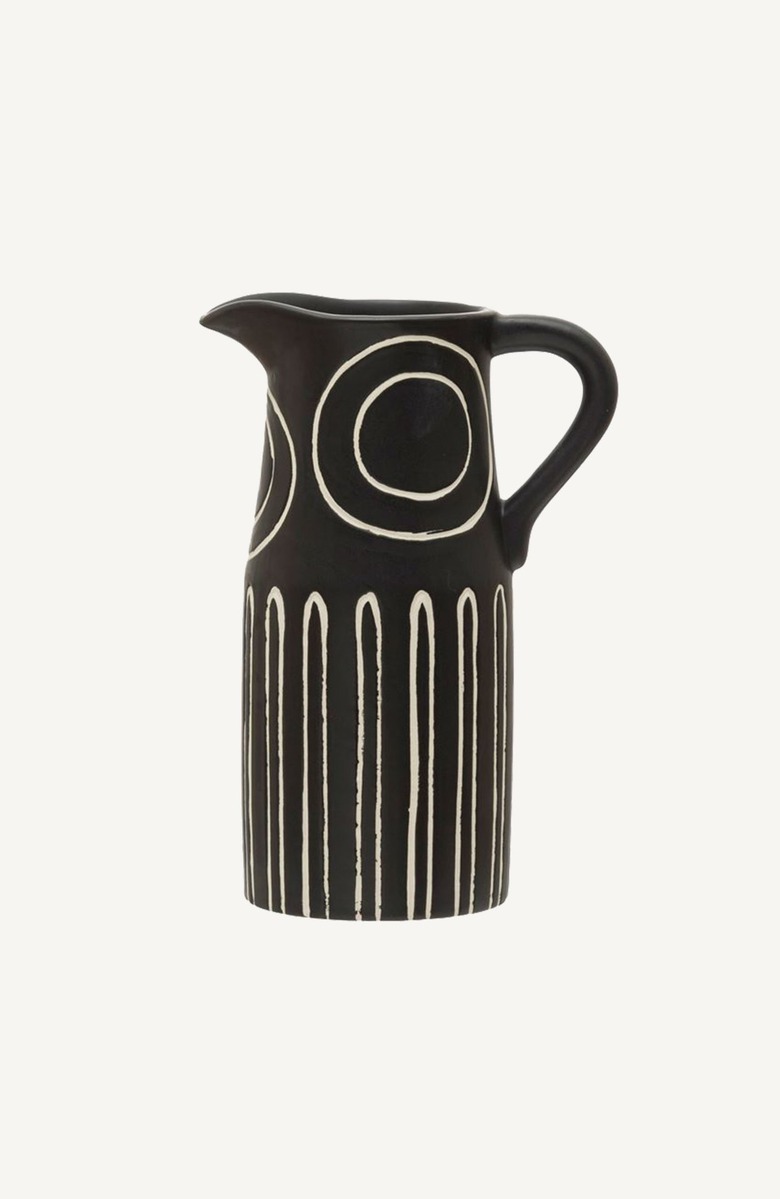 black and white mini pitcher