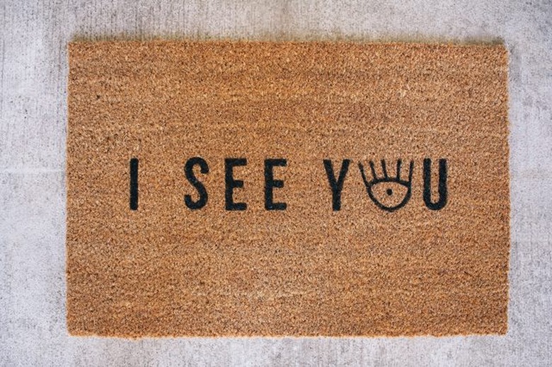 DIY doormat that comes with a cute free printable design