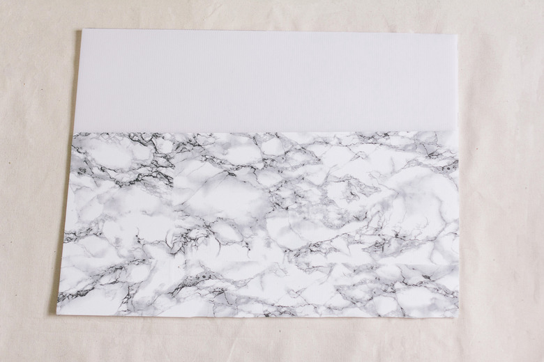 Contact paper on poster board