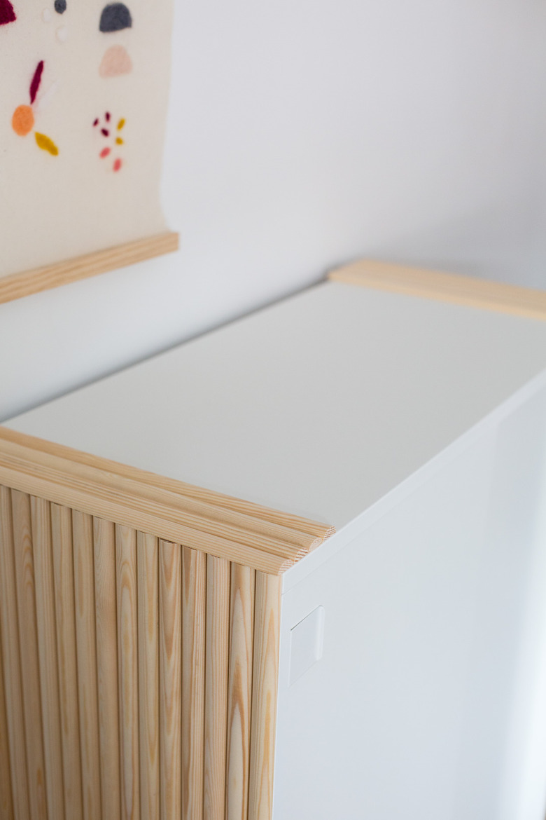 IKEA Hack: Small Bedroom Storage with Wooden Detail