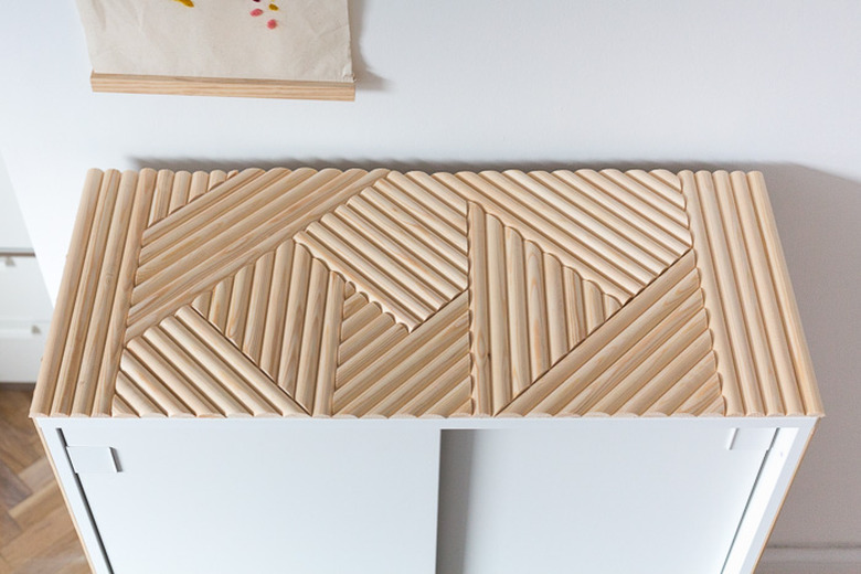 IKEA Hack: Small Bedroom Storage with Wooden Detail