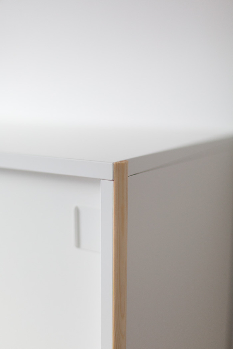 IKEA Hack: Small Bedroom Storage with Wooden Detail