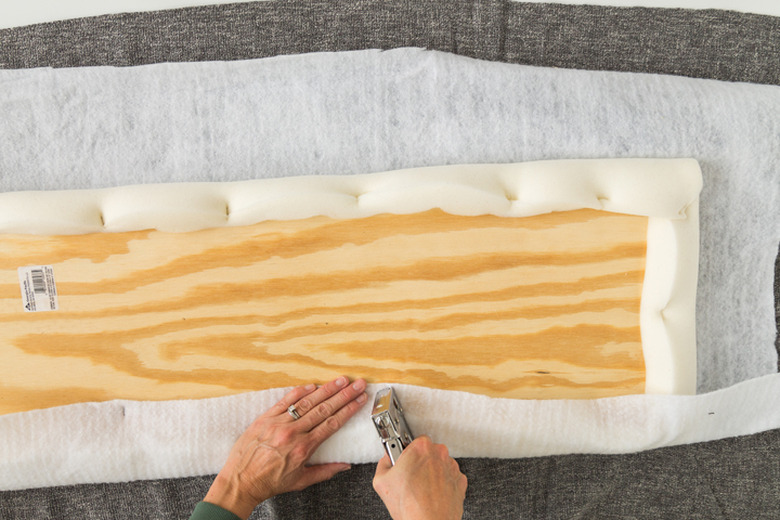 How to make an upholstered pad for mudroom bench