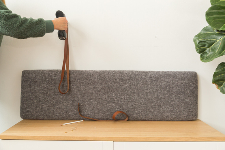 How to make an upholstered pad for mudroom bench