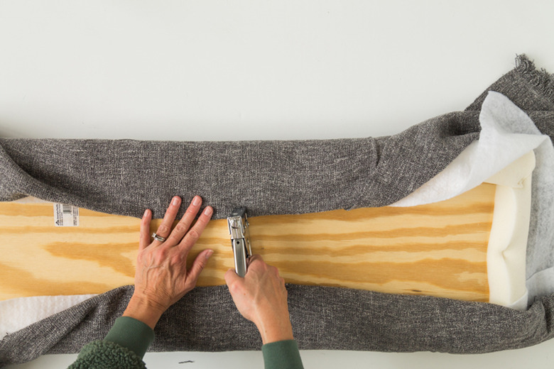 How to make an upholstered pad for mudroom bench