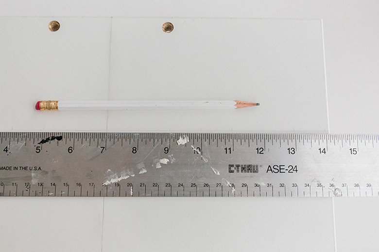 Make more 1-inch marks along the center horizontal line.