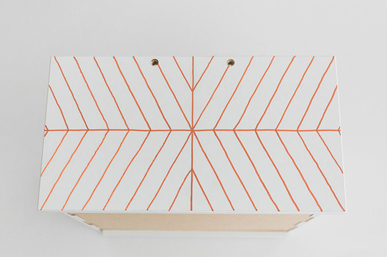 Draw over the pencil lines you made using the paint marker.