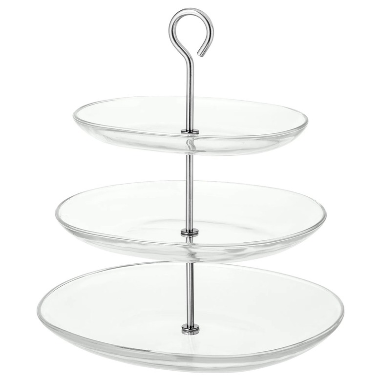 serving stand with three tiers