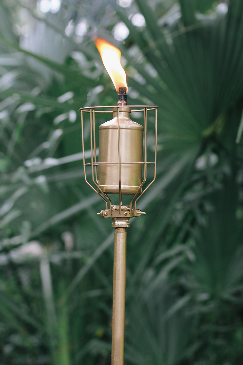 DIY modern outdoor torch