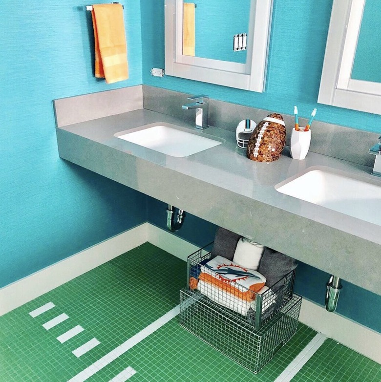 kids bathroom ideas with football theme