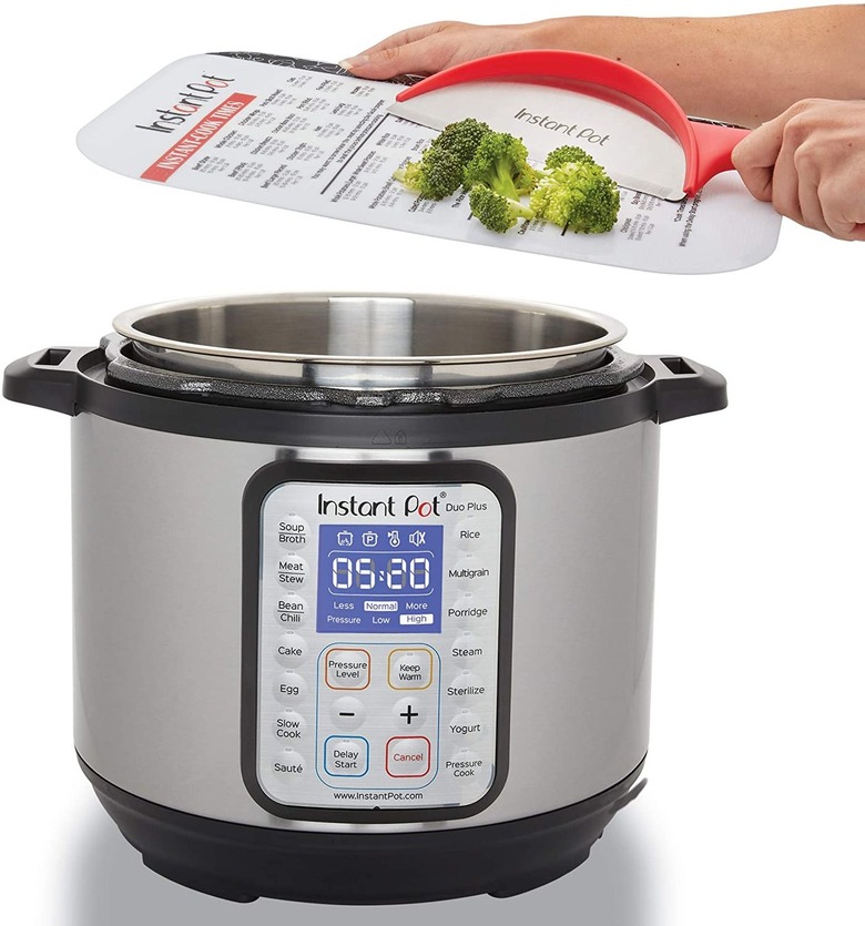 instant pot cheat sheet cutting board and instant pot