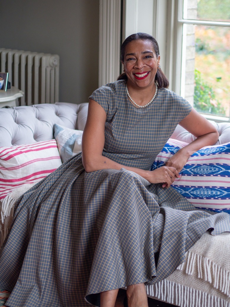 paula sutton on couch at hill house