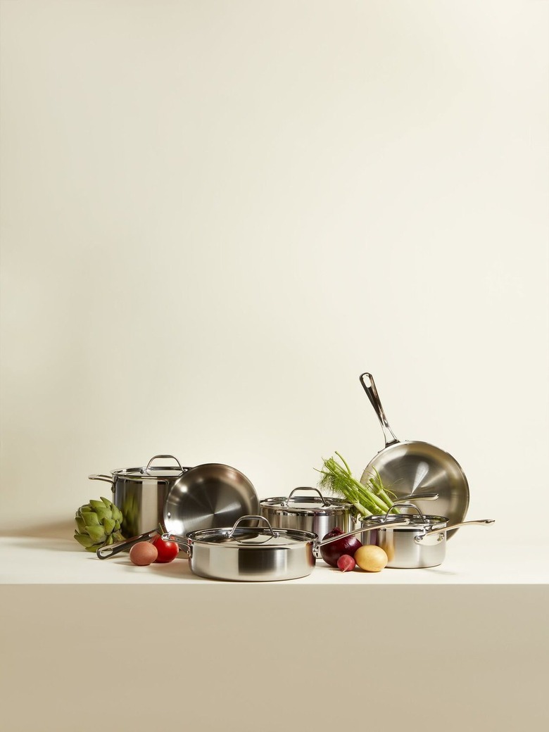 Italic Zest Stainless Steel Tri-Ply 10-Piece Cookware Set