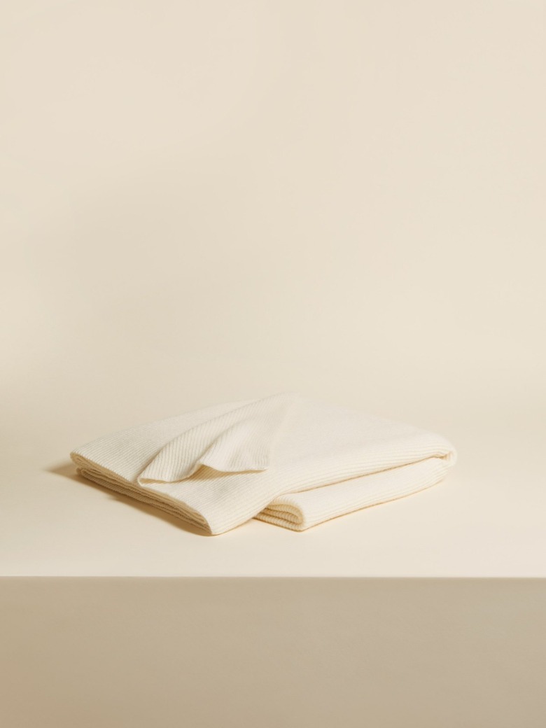 Italic Cashmere Ribbed Throw