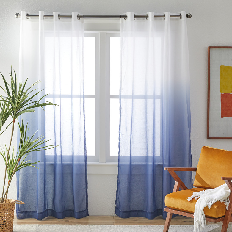 MoDRN Mid-Century Ombre Print Curtain Panel Pair