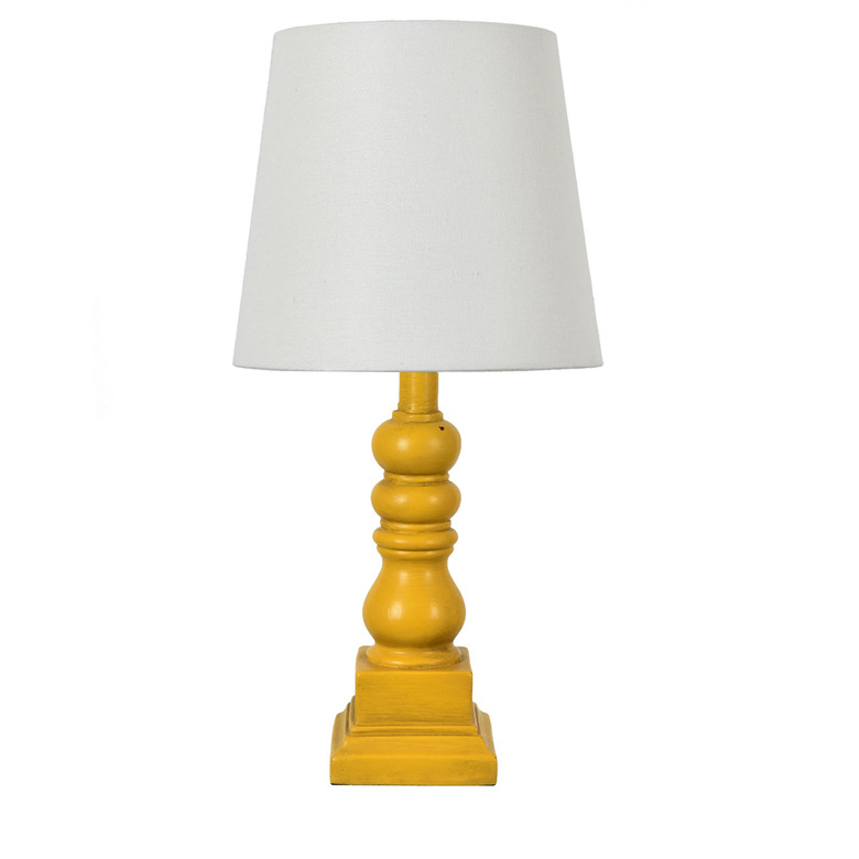 Conrad 18.5 Distressed Yellow Resin Table Lamp
