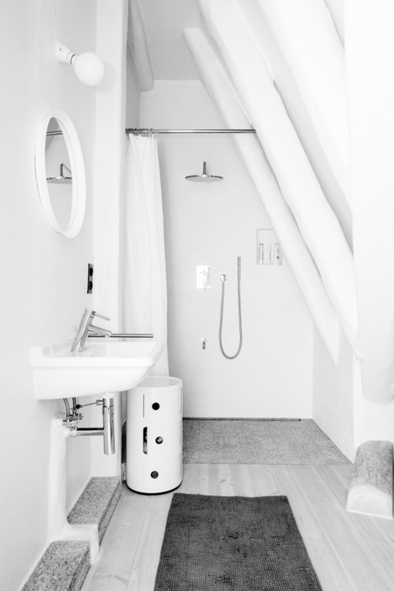 bathroom with shower and sink