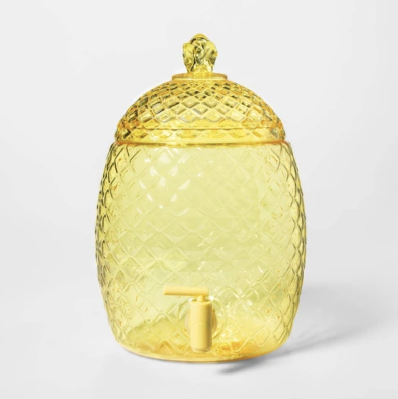 yellow pineapple shaped drink dispenser