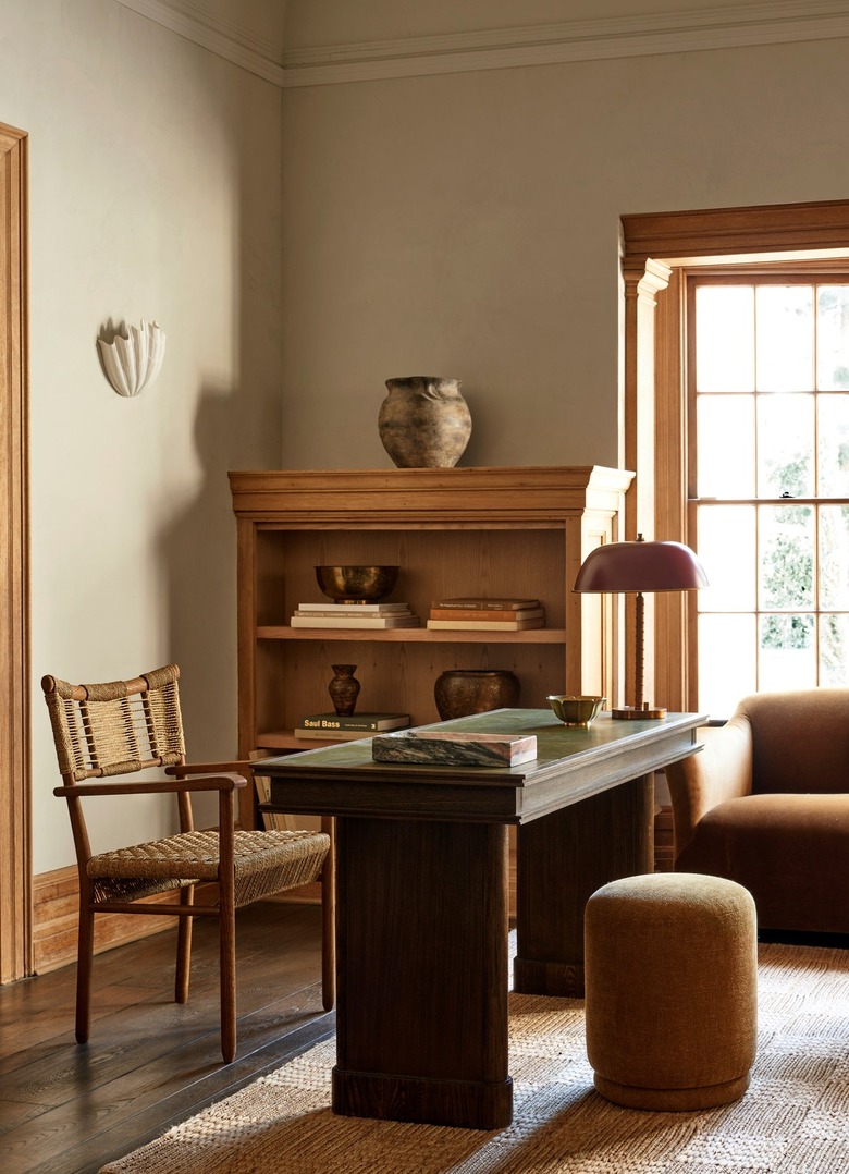 office in earth-tone palette