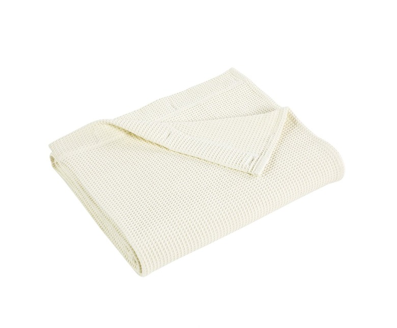 waffle white shower curtain