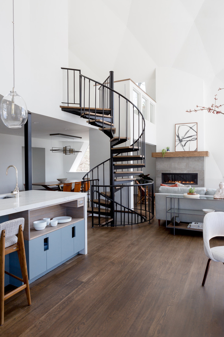 spiral iron staircase