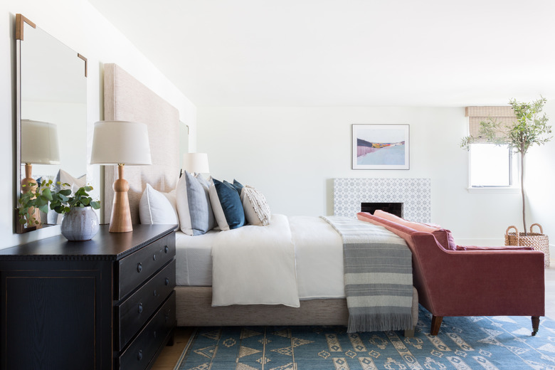 A side-view of the master bedroom