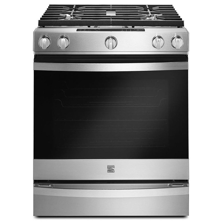 Kenmore stove with 5.8 cu. ft. 30 in. Gas Front-Control Range in Stainless Steel
