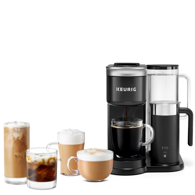 In front of an all white background