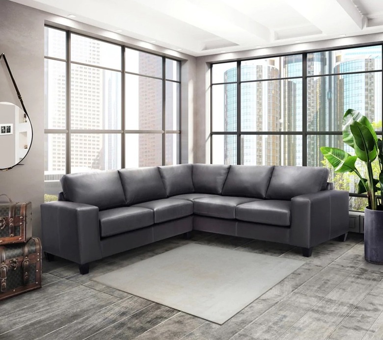 Leather sectional